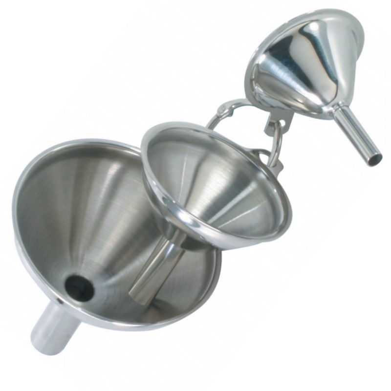 Stainless Steel Funnels | Set of 3